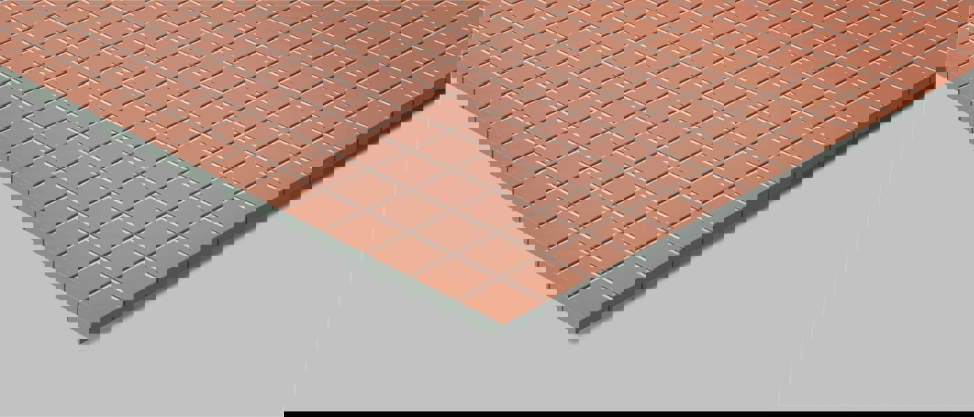 FX Lab MIRROR MAT 30X30CM ROSE GOLD 10mm Facets