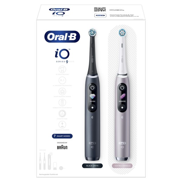 Oral-B iO 9 Electric Toothbrush Designed By Braun - Black & Rose