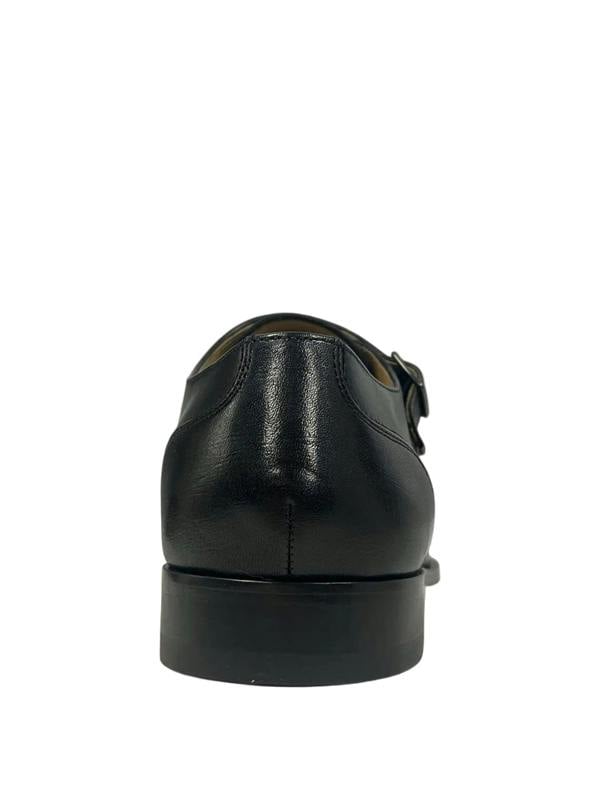 Chapman & Moore Toe Cap Monk Leather Men's Black Shoes