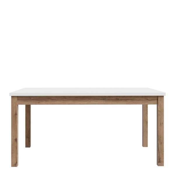 Wyld Haus Zaragoza 207cm Extendable Light Grey Top Dining Table with Oak Base