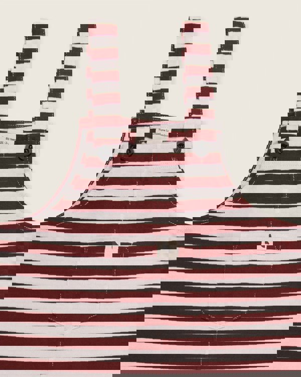 organic cotton Red Horizontal Stripe Print Dungarees - image 3