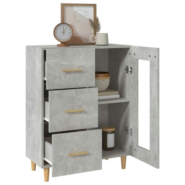 Berkfield Sideboard Concrete Grey 69,5x34x90 cm Engineered Wood
