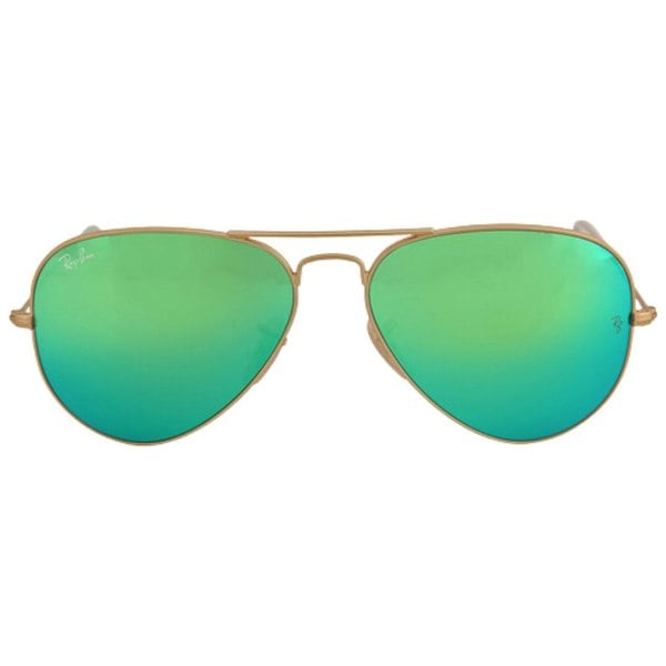 Ray-Ban Aviator Green Flash Lens Gold Sunglasses