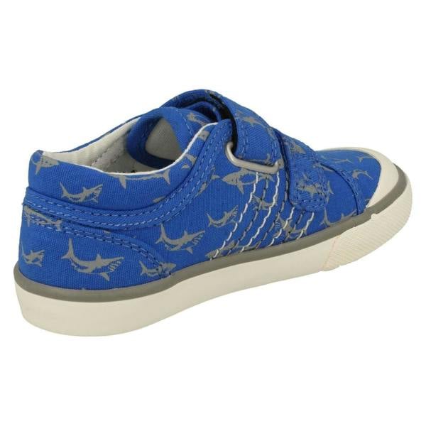 Start-rite Boys Startrite Shark Detailed Canvas Shoes Wave