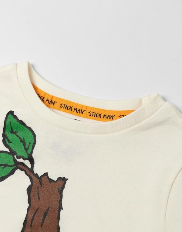 Gruffalo & Friends Stickman Unisex Kids Beige Character Long Sleeve Long Leg Pyjama Set