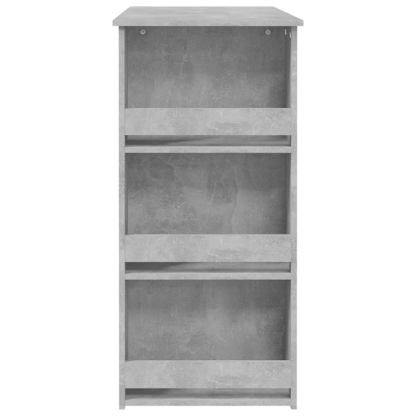 Berkfield Bar Table with Storage Rack Concrete Grey 102x50x103.5 cm