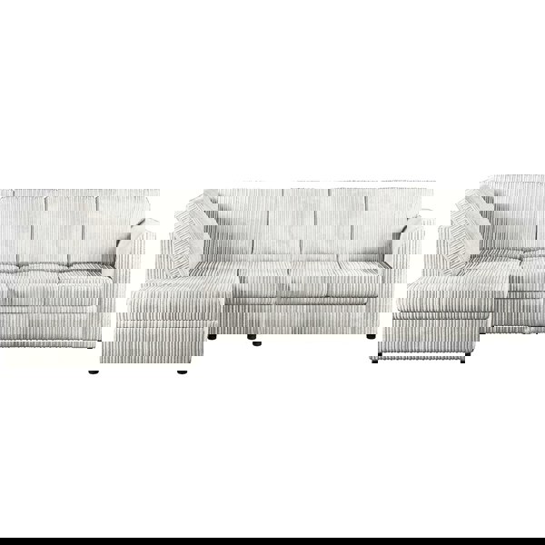 Furnishings For Less Luxor Full Cord Fabric 5 Seater Corner Sofa Full Back