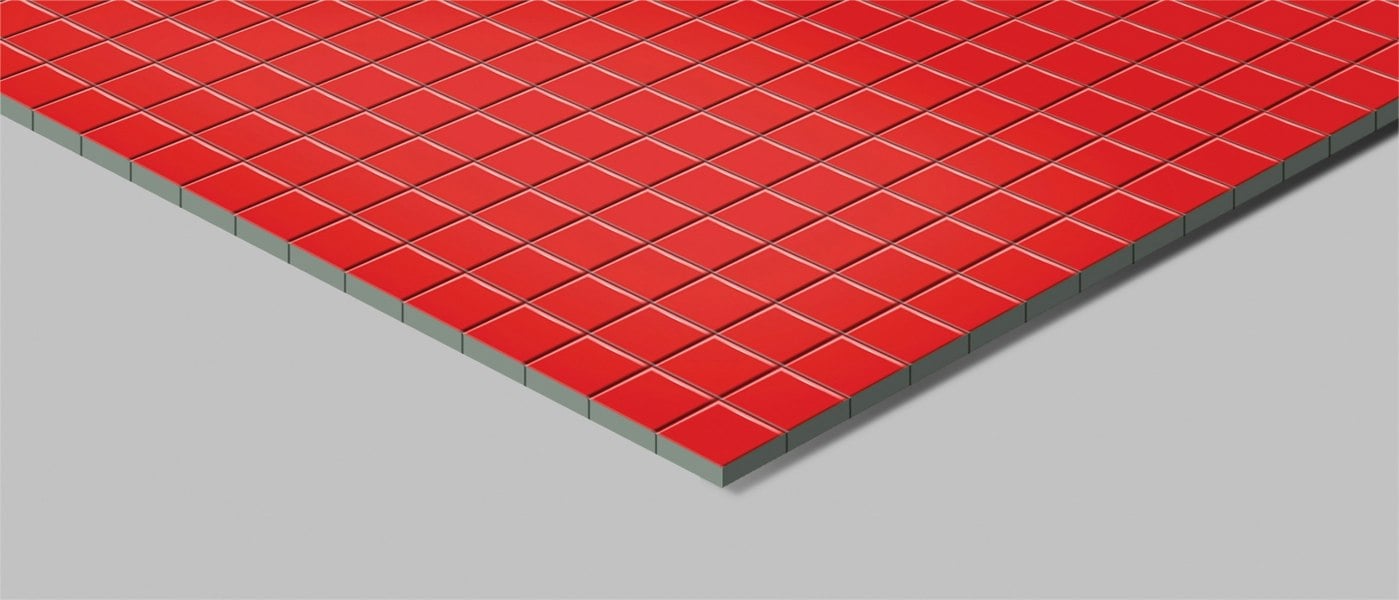 FX Lab MIRROR MAT 30X30CM RED 10mm Facets