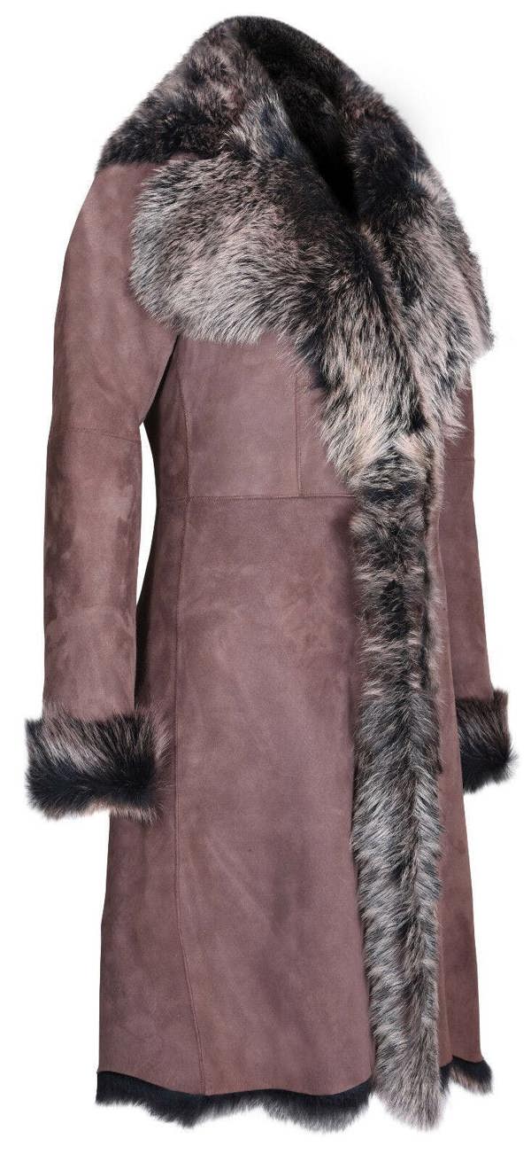 Infinity Leather Womens Toscana Sheepskin Suede Trench Coat-Tbilisi