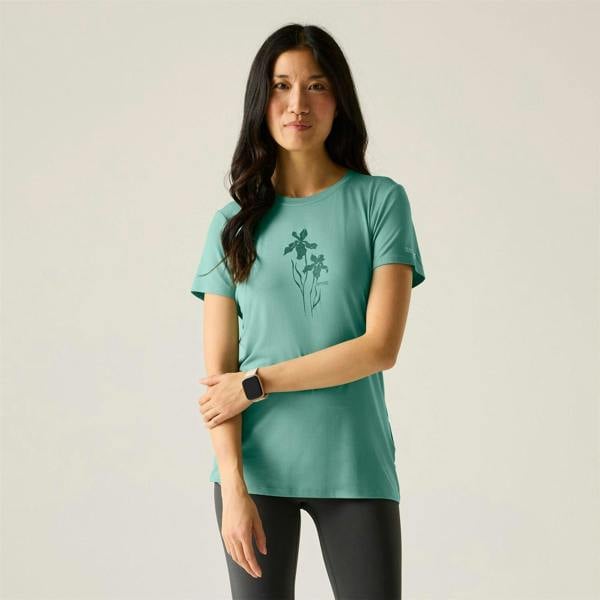 Regatta Womens/Ladies Fingal Graphic Print Walking T-Shirt - Ivy Moss - 