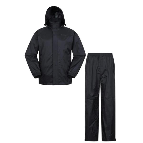 Mountain Warehouse Mens Pakka Jacket and Trousers Set - Black