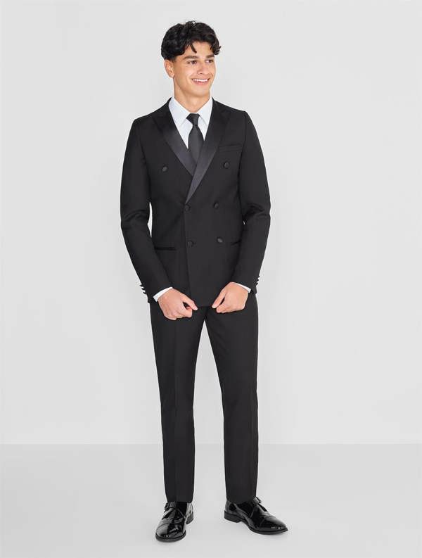 Double-breasted prom suit
