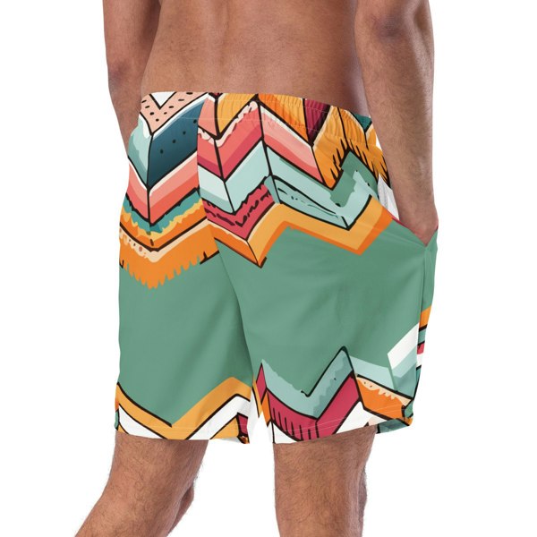 Anchor & Crew Vibrant Motif Pattern Recycled Fabric Swim Shorts