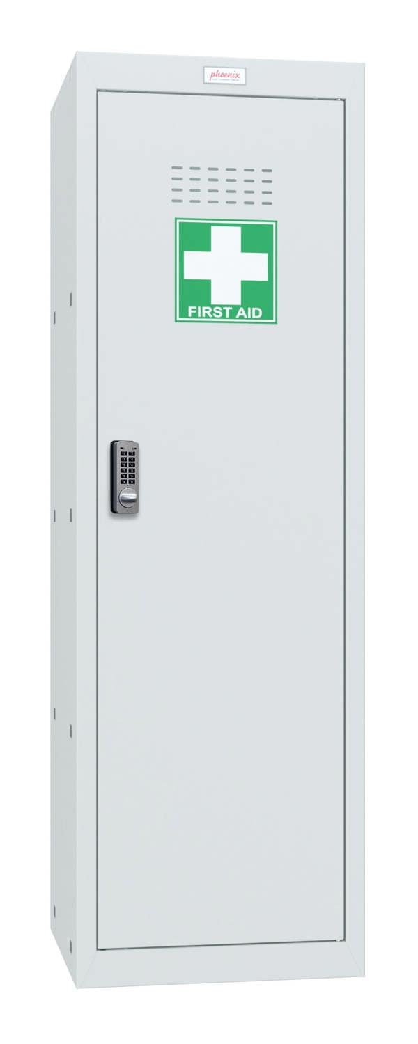 Phoenix Safe Phoenix MC1244GGE Size 4 Light Grey Medical Cube Locker with Electronic Lock