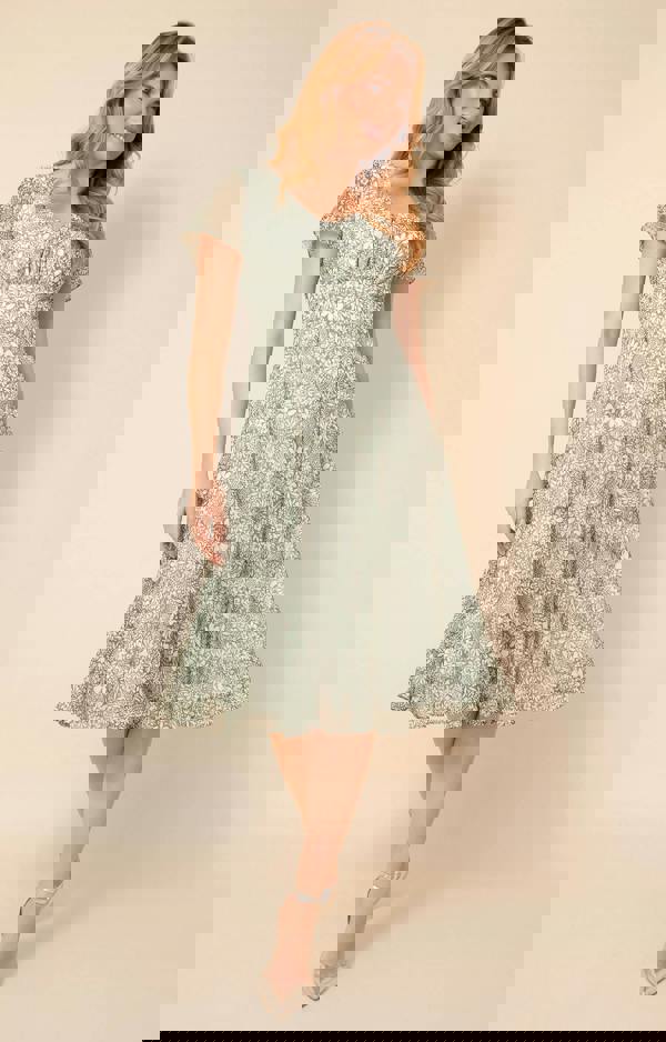 Alie Street London Miranda Dress - Botanical Green