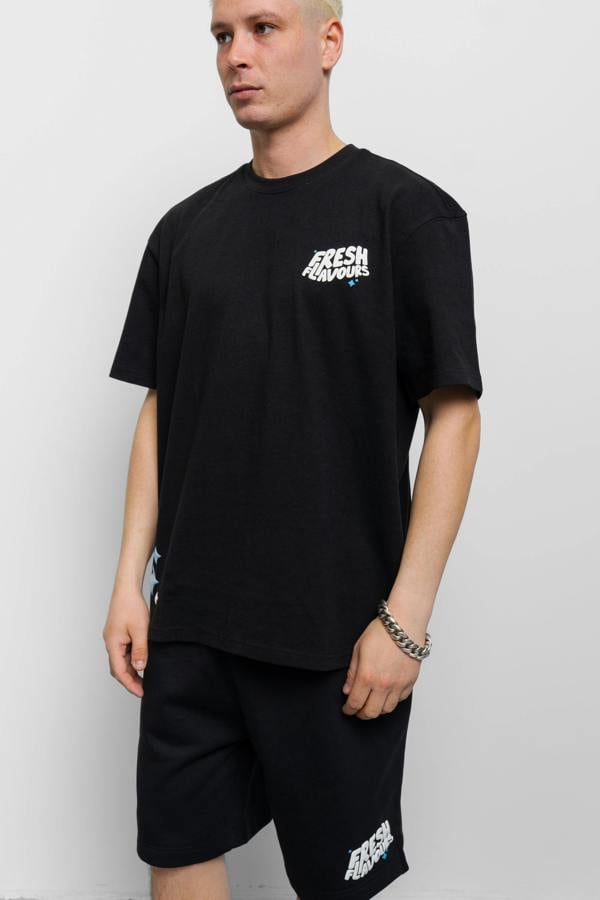 Fresh Couture Fresh Flavours T-Shirt - Black/Blue