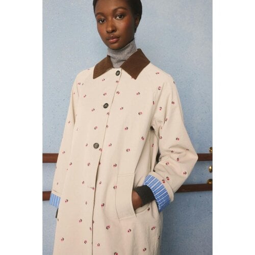Cath Kidston Womens Rose Trench Coat - Tan/Brown