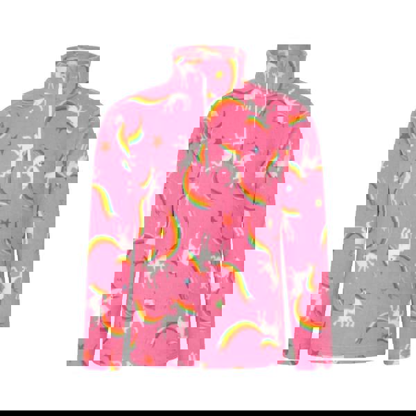 Mountain Warehouse Childrens/Kids Printed Half Zip Fleece Top - Pink - 