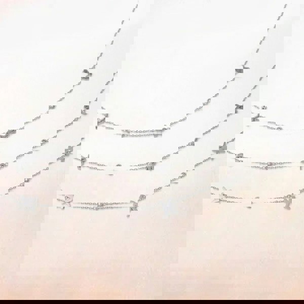 Say It With Pisces Necklace with CZ Stones - Silver Plated