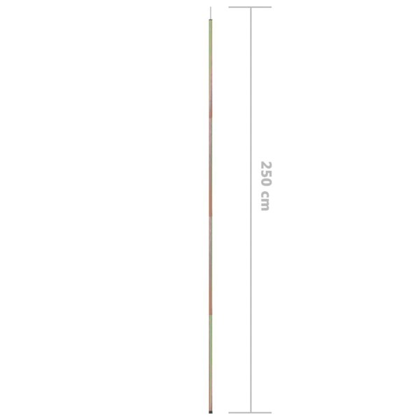 Berkfield Sunshade Sail Poles 2 pcs 250 cm Galvanised Steel