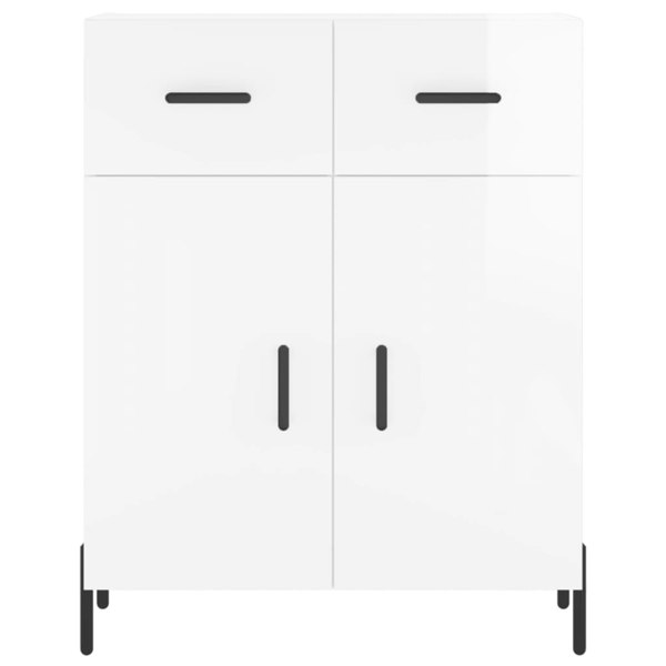 Berkfield Sideboard High Gloss White 69.5x34x90 cm Engineered Wood