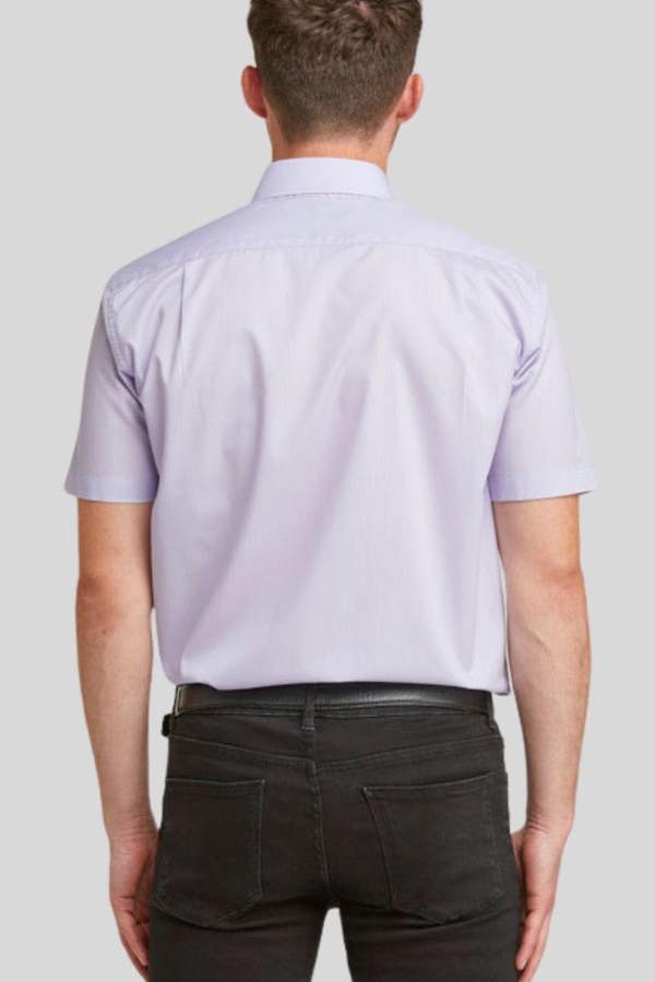 Lilac Classic Easy Care Short Sleeve Shirt