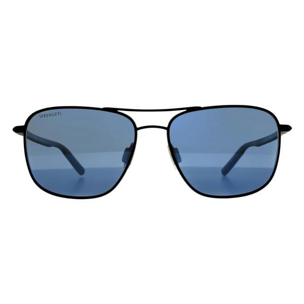 Serengeti Sunglasses Spello 8797 Matte Black Mineral Blue 555nm Polarized