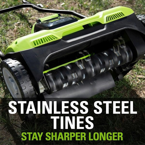 Greenworks 40V Dethatcher 35cm includes 2.5Ah Battery