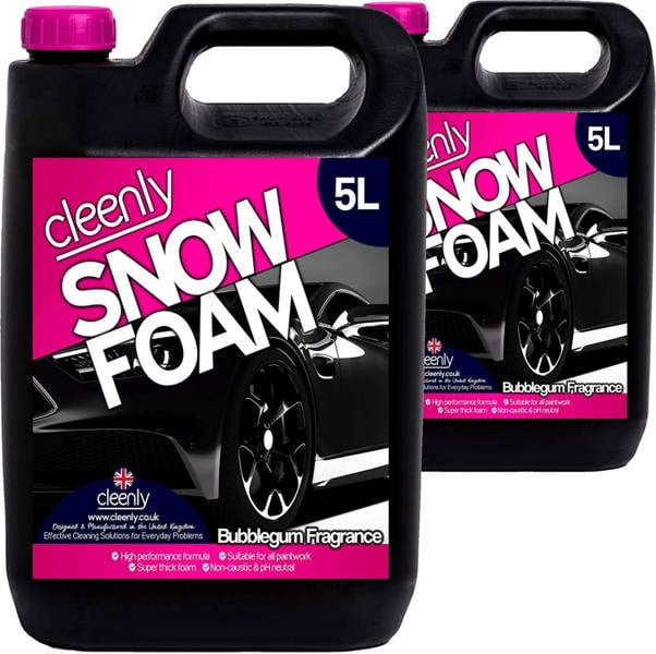 Cleenly Bubblegum Snow Foam - High Performance Formula with Super Thick Foam - Non Caustic & pH Neutral 10L