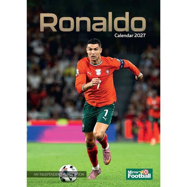 Cristiano Ronaldo A3 Calendar 2027, Wall Calendars, Month To View, Sports, Gift