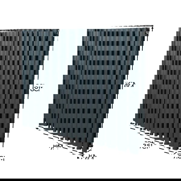 Monstershop Oval Column Radiator – 600mm x 780mm – Anthracite Grey