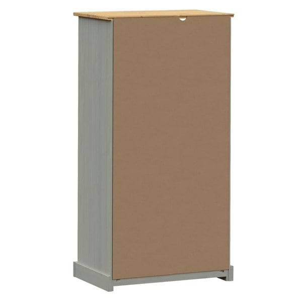 Berkfield Bookcase VIGO Grey 60x35x114.5 cm Solid Wood Pine