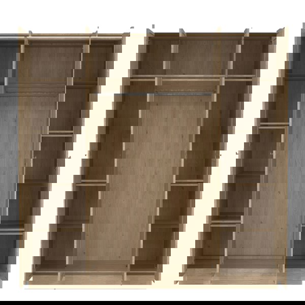 Furniture To Go Brande Wardrobe with 4 Frame Doors in Jackson Hickory