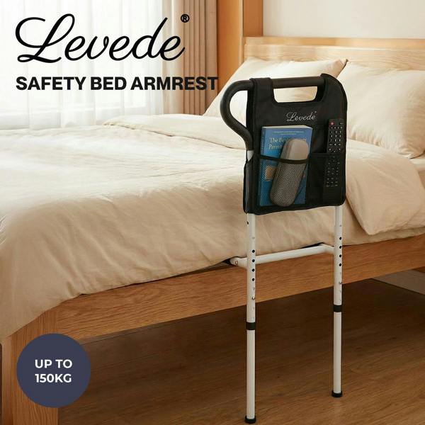 Levede Safety Bed Rails Adjustable for Elderly Adult Seniors Assit Mobility Aid