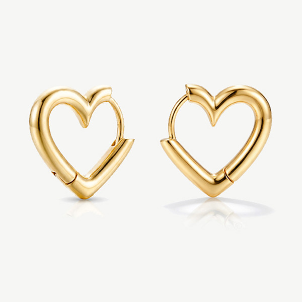MUCHV Bold Heart Hoop Earrings