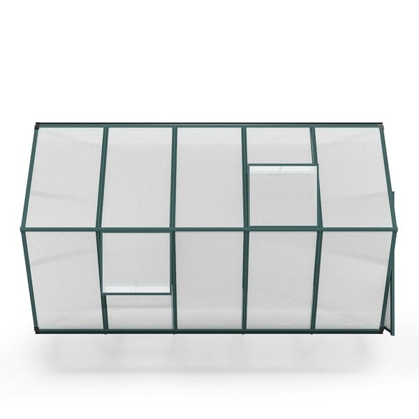 10' x 6' ft Garden Hobby Greenhouse Green Framed with 2 Vents Garden Storages & Greenhouses Living and Home