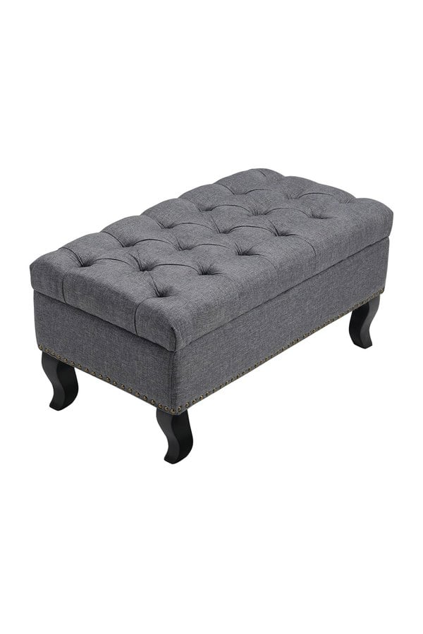 Living and Home Tufted Rectangle Ottoman Footstool