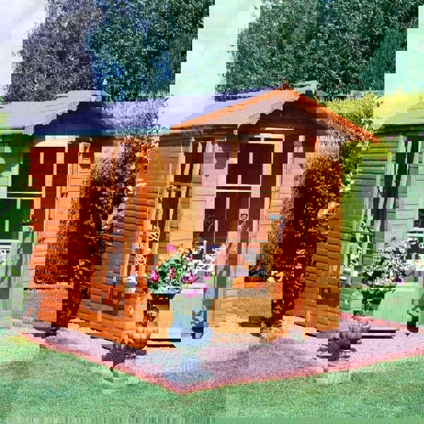 Shire Buckingham 7x7 12mm interlock Clad wooden Summerhouse - Best Shed