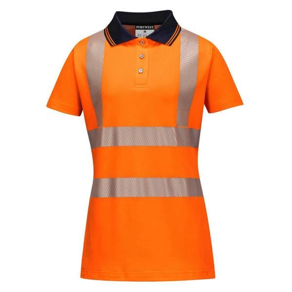 Hi-Vis Women's Cotton Comfort Pro Polo Shirt S/S Portwest