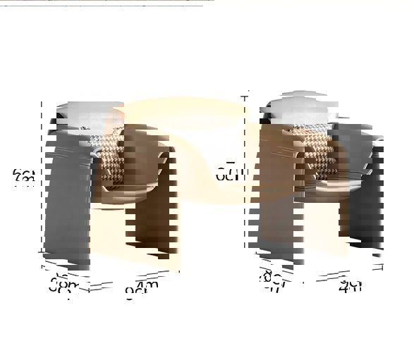 U Shape Armchair, Leather-Weilai Concept-Weilai Concept