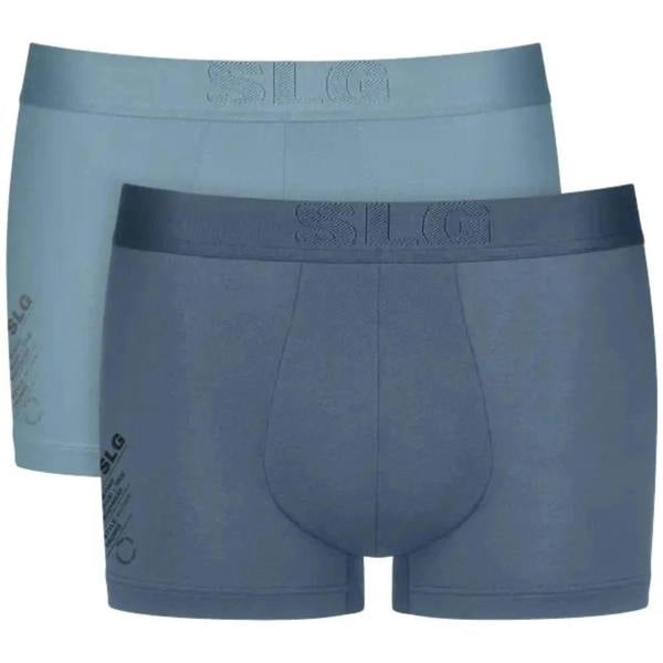 Sloggi 2-Pack SLG Base Modal Soft Boxer Trunks, Blue Combination