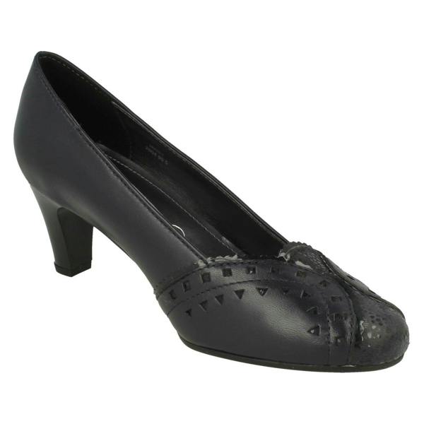 Padders Ladies Padders Heeled Court Shoes Janet
