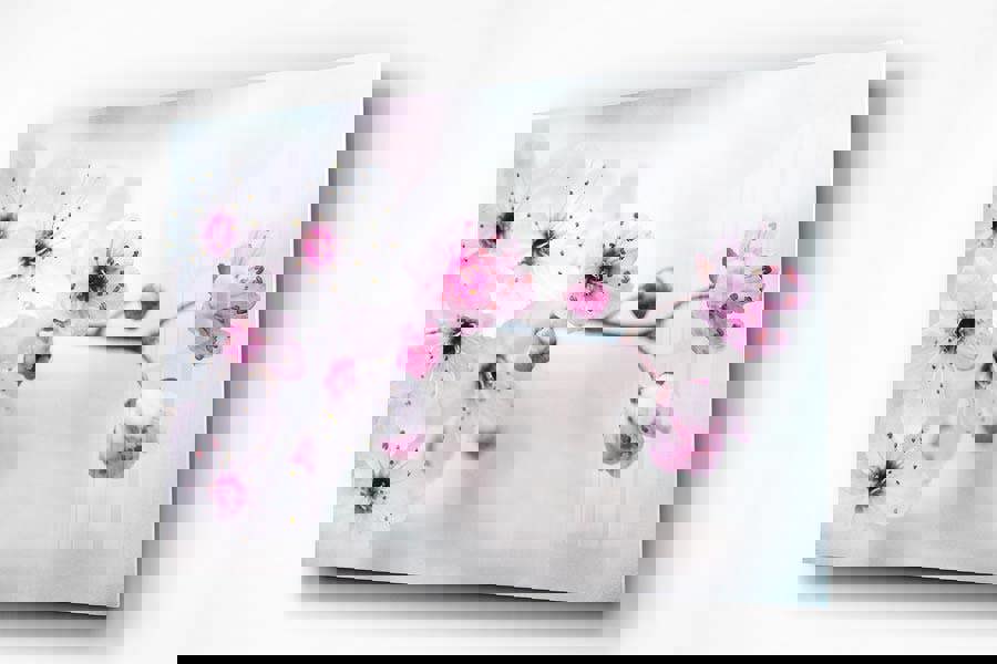 pink blossom botanical flower print