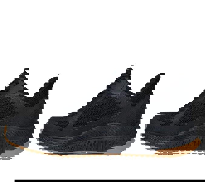 Skechers Bobs Squad 4 Chaos Mens Slip-Ins Casual Trainers, black athletic sneakers with a tan rubber sole