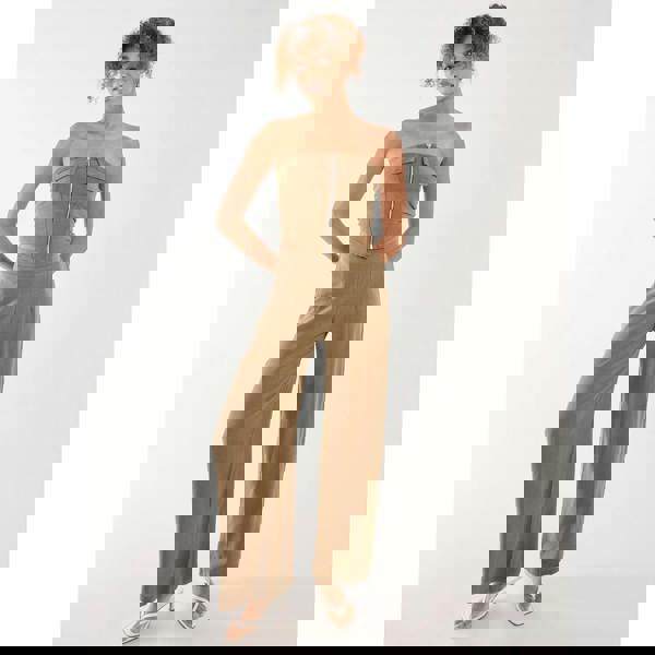 Pink Vanilla Linen Cargo Corset Top