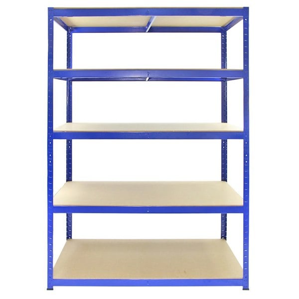 Monster Racking T-Rax Strong Storage Shelves - Blue (120cm W, 60cm D) Set of 5