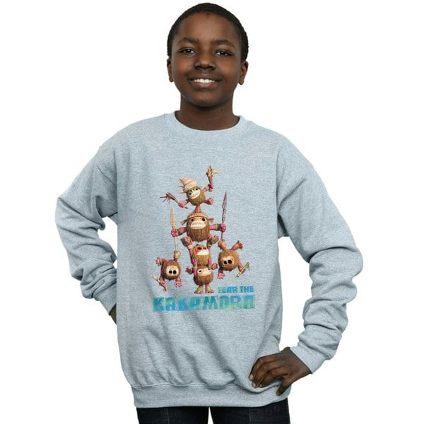 Disney Boys Moana Fear The Kakamora Sweatshirt - Sports Grey