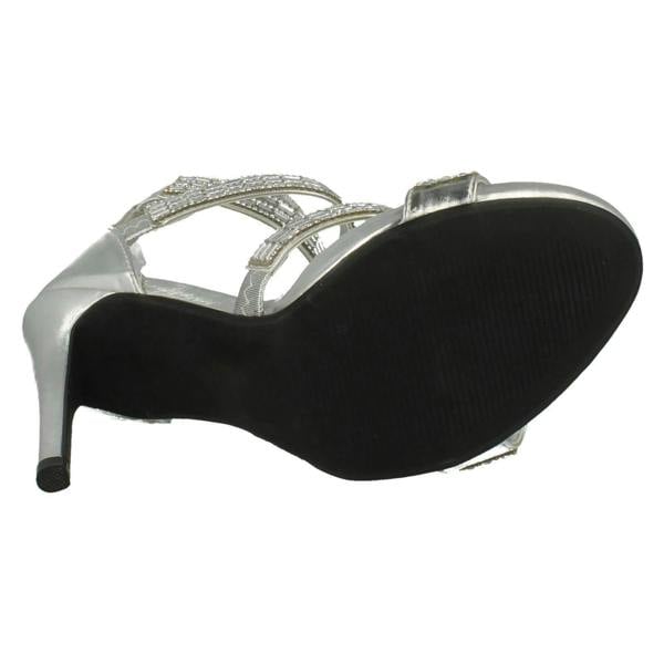 Anne Michelle Ladies Anne Michelle Strapy Zip Up Heeled Party Shoes
