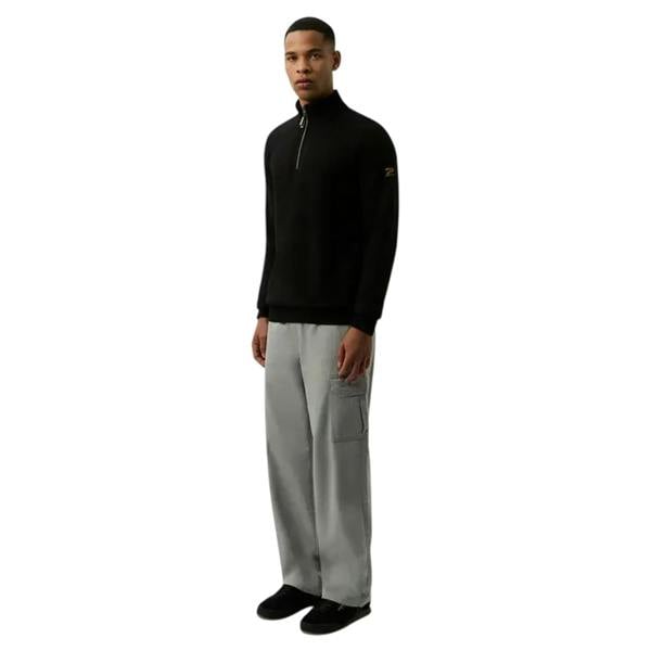 Patrick Mens Quarter Zip Regular Long-Sleeved Sweatshirt - Black - 