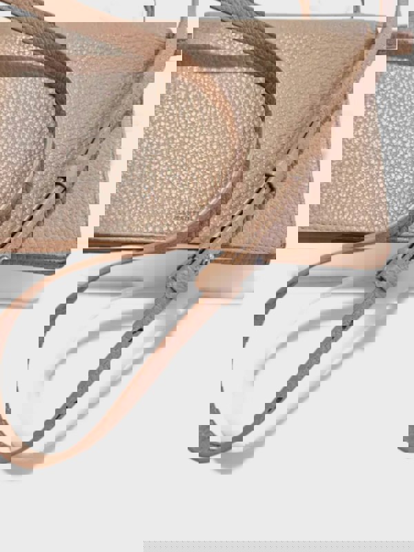 All Saints Small Leather Crossbody Bag Beige